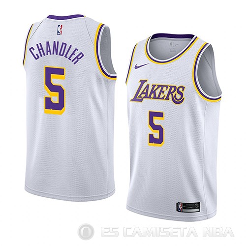 Camiseta Tyson Chandler #5 Los Angeles Lakers Association 2018 Blanco - Haga un click en la imagen para cerrar